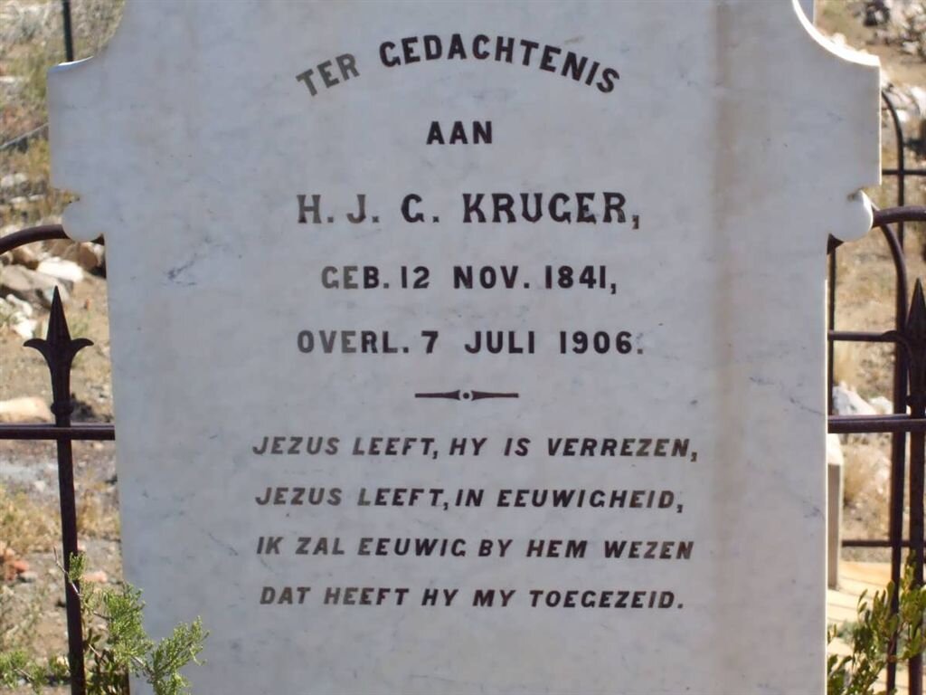 KRUGER H.J.G. 1841-1906