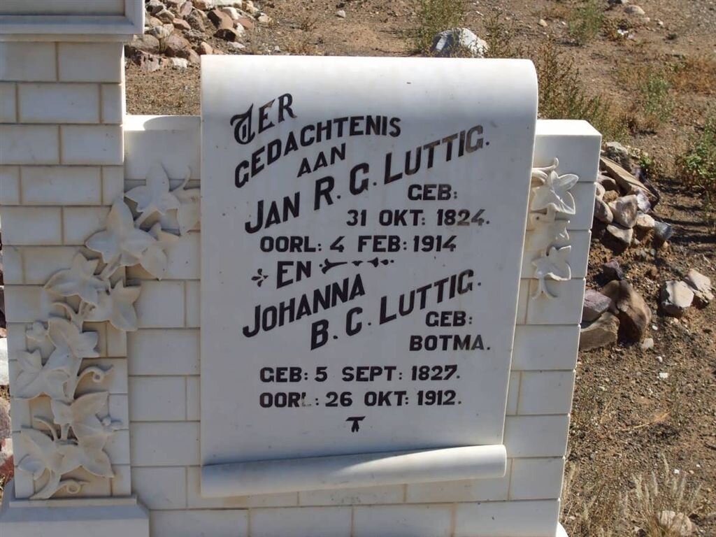 LUTTIG Jan R.G. 1824-1914 &amp; Johanna B.C. BOTMA 1827-1912