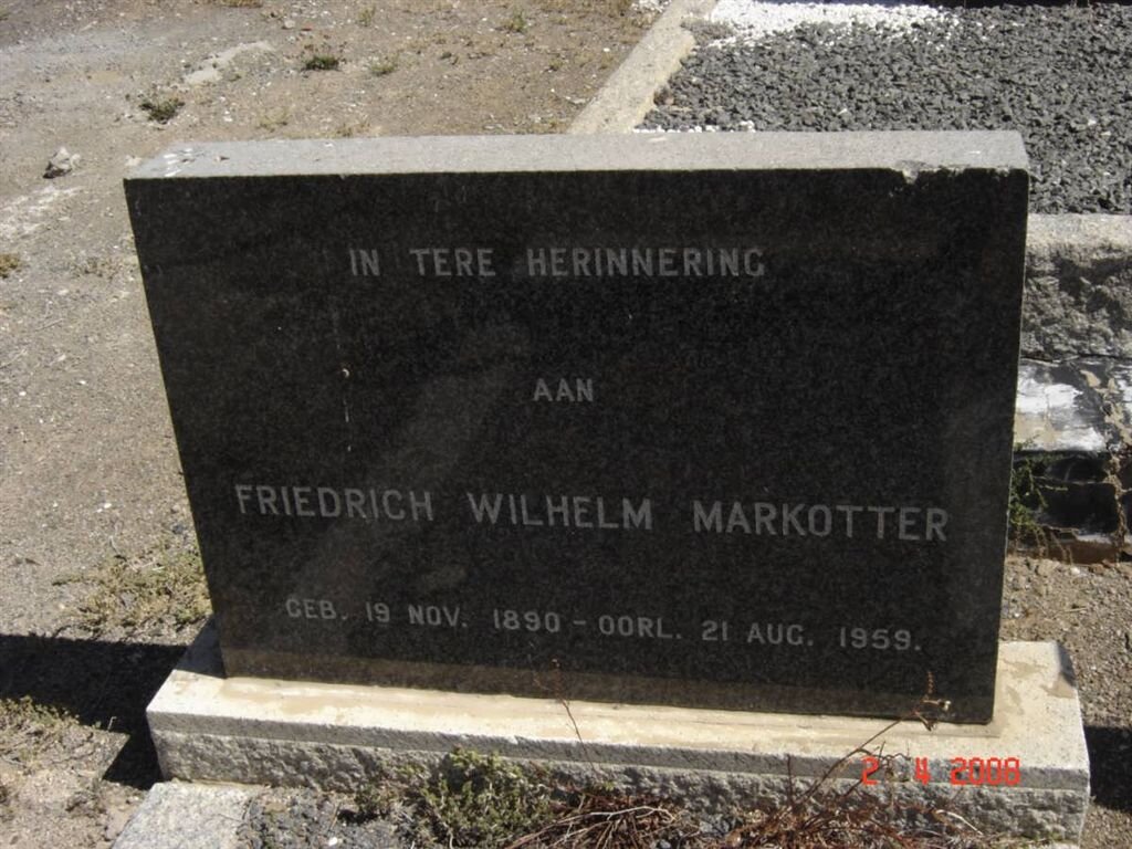 MARKOTTER Friedrich Wilhelm 1890-1959