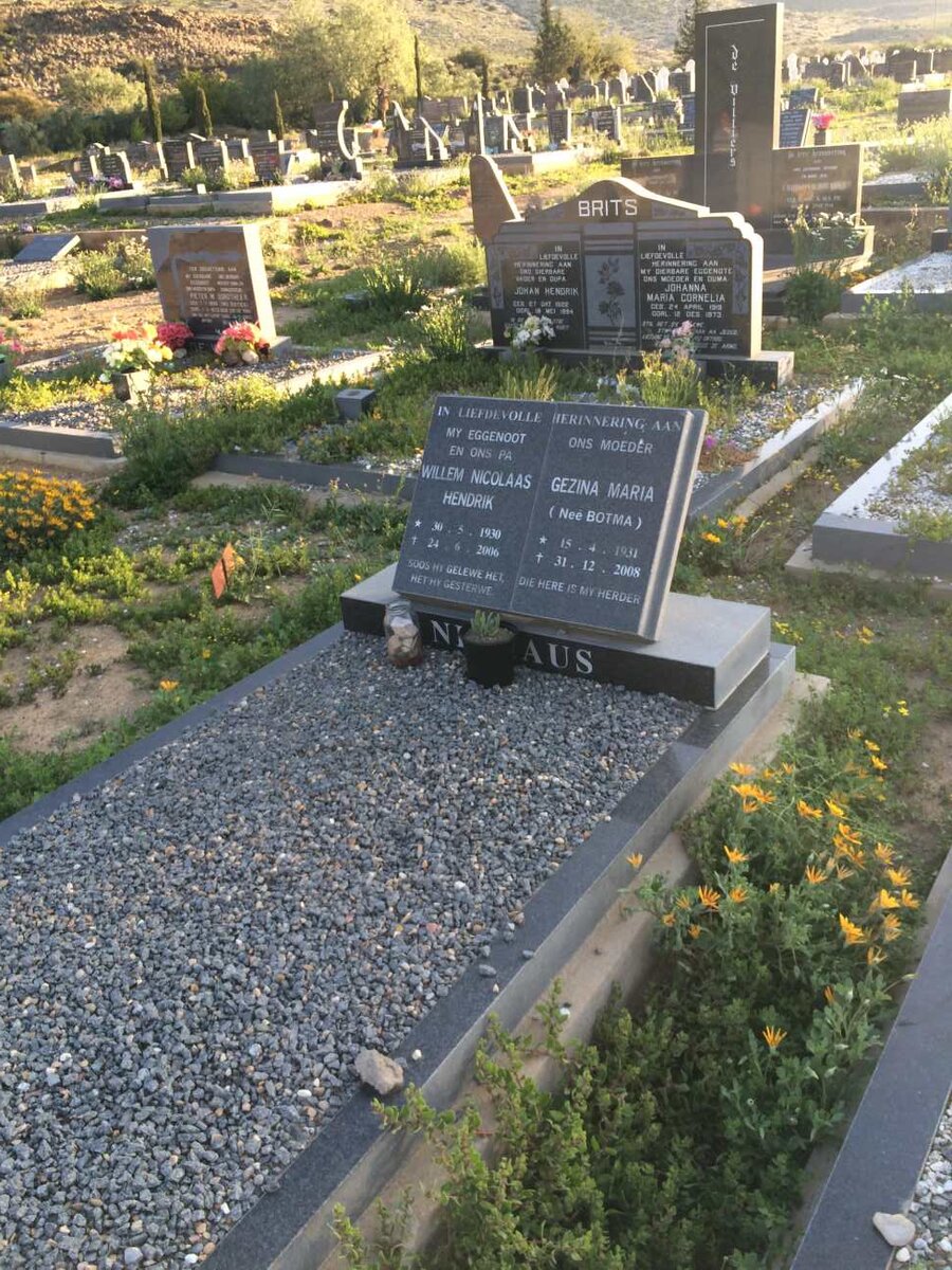 NIEHAUS Willem Nicolaas Hendrik 1930-2006 &amp; Gezina Maria BOTMA 1931-2008