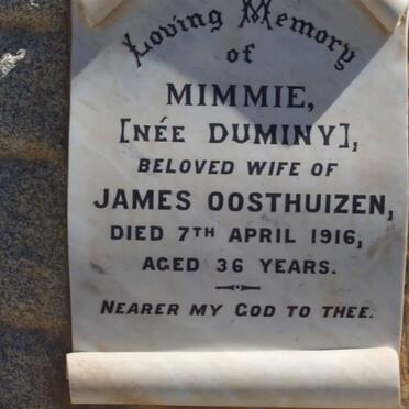 OOSTHUIZEN Mimmie nee DUMINY -1916