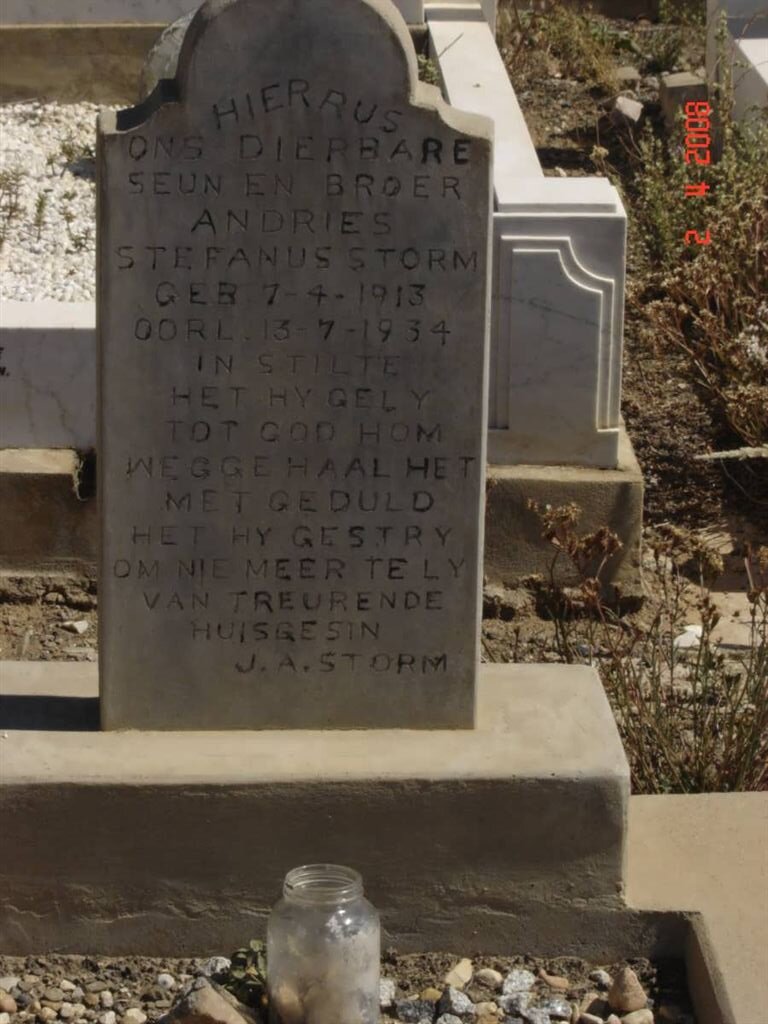 STORM Andries Stefanus 1913-1934