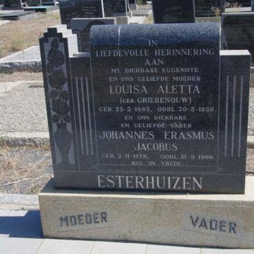 ESTERHUIZEN Johannes Erasmus Jacobus 1878-1969 &amp; Louisa Aletta GRIEBENOUW 1885-1956
