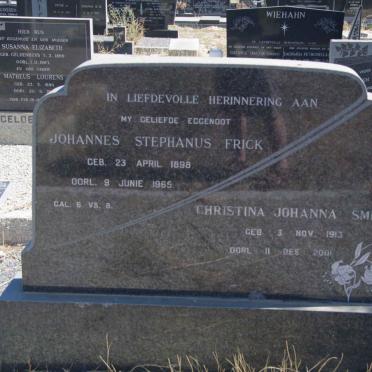 FRICK Johannes Stephanus 1898-1965 :: SMIT Christina Johanna 1913-200?