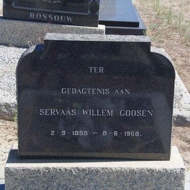 GOOSEN Servaas Willem 1898-1968