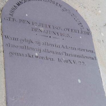 GOOSEN Anna Magdalena nee CILLIERS 1807-1873
