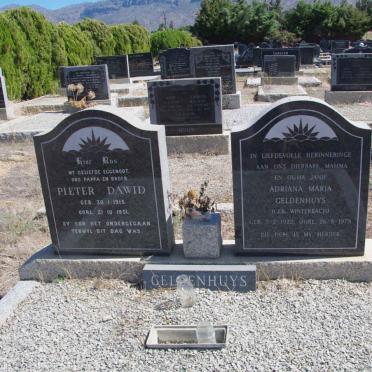 GELDENHUYS Pieter David 1915-1951 &amp; Adriana Maria WINTERBACH 1922-1978