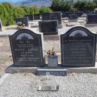 GELDENHUYS Pieter David 1915-1951 &amp; Adriana Maria WINTERBACH 1922-1978