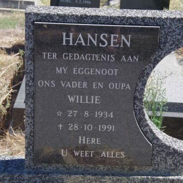 HANSEN Willie 1934-1991