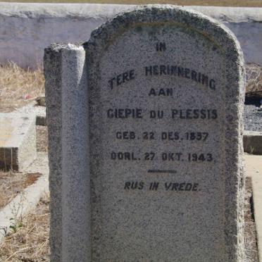 PLESSIS Giepie, du 1837-1943