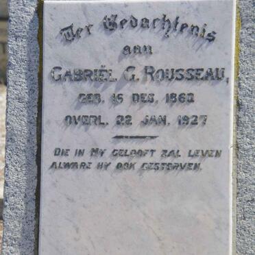 ROUSSEAU Gabriel G. 1862-1927