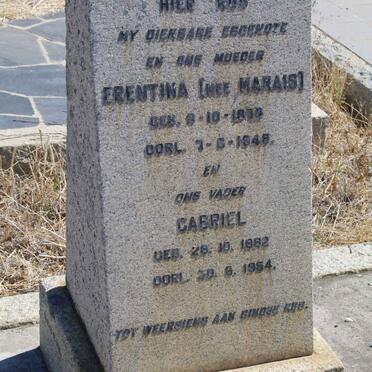 ROUX Gabriel, le 1882-1954 &amp; Erentina MARAIS 1878-1948