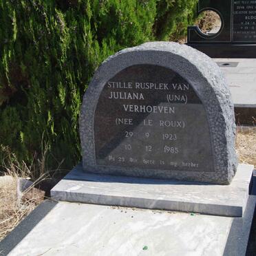 VERHOEVEN Juliana nee le ROUX 1923-1985