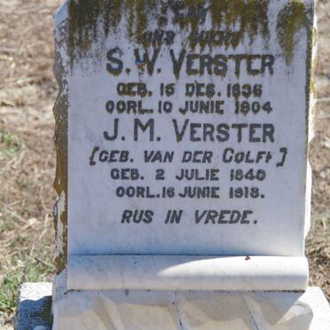 VERSTER S.W. 1836-1904 &amp; J.M. VAN DER COLFF 1840-1918