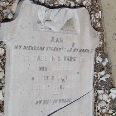 VERSTER Elizabeth C. nee HERBERT 1885-1931