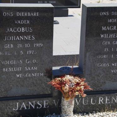 VUUREN Jacobus Johannes, Janse van 1919-1973 &amp; Magrietha Wilhelmina GELDENHUYS 1928-1973
