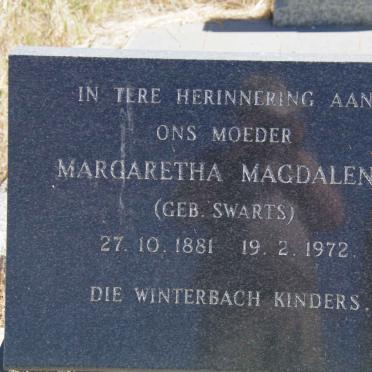 WINTERBACH Margaretha Magdalena nee SWARTS 1881-1972