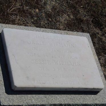 WIEHAHN Okkie 1904-1904 :: WIEHAHN Bessie 1914-1914