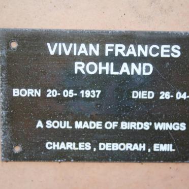 ROWLAND Vivian Frances 1937-1994