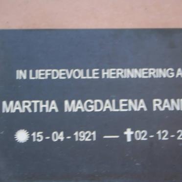 RANDELL Martha Magdalena 1921-2005