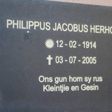 HERHOLDT Philippus Jacobus 1914-2005