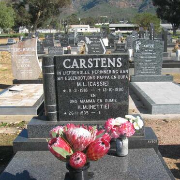 CARSTENS M.L. 1918-1990 &amp; H.M. 1935-
