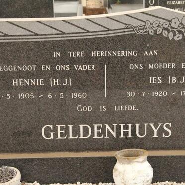 GELDENHUYS H.J. 1905-1960 &amp; B.J.J. 1920-1994