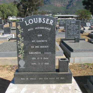 LOUBSER Amanda nee CRONJE 1944-1990