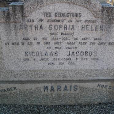 MARAIS Nicolaas Jacobus 1879-1970 &amp; Martha Sophia Helena VISSER 1882-1950