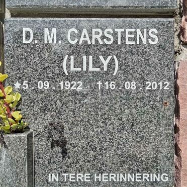 CARSTENS D.M. 1922-2012