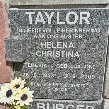 TAYLOR Helena Christina nee LOXTON 1953-2009
