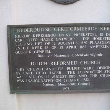 Western Cape, PIKETBERG NG Kerk, Kerkgronde