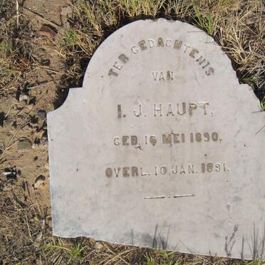 HAUPT I.J. 1890-1891