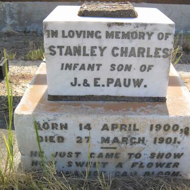 PAUW Stanley Charles 1900-1901