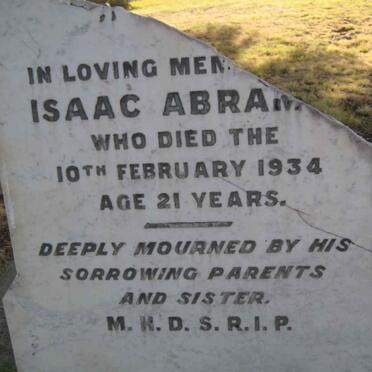 ABRAMS Isaac -1934