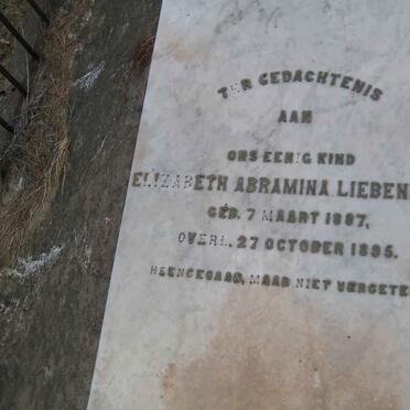 LIEBENBERG Elizabetha Abrahamina 1887-1895