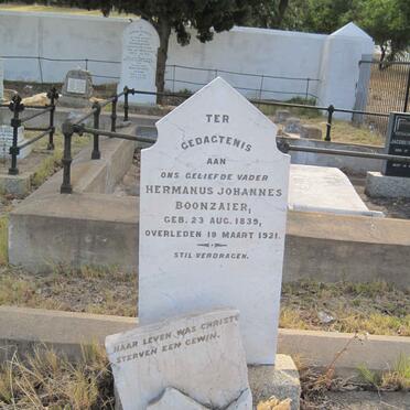 BOONZAIER Hermanus Johannes 1839-1921