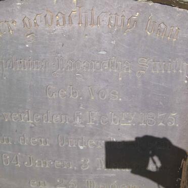 SMITH Wilhelmina Magaretha nee VOS -1875