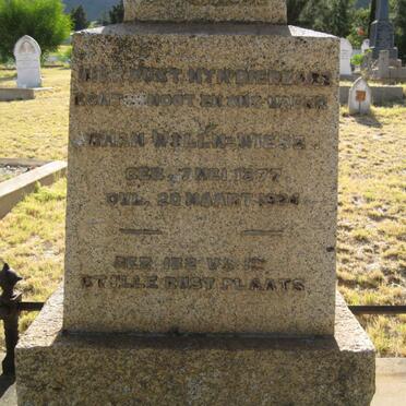 WIESE Johan, Willm 1877-1924