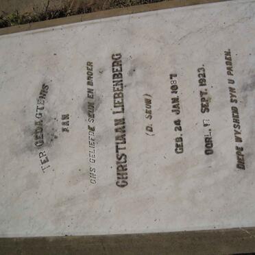 LIEBENBERG Christiaan 1887-1923