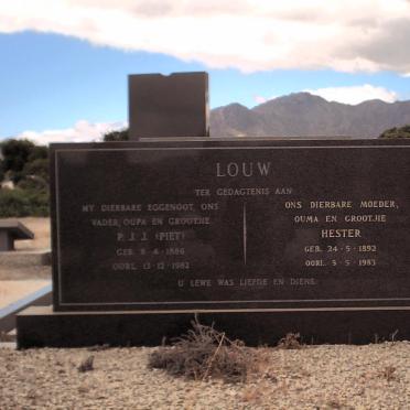 LOUW P.J.J. 1886-1982 &amp; Hester 1892-1983