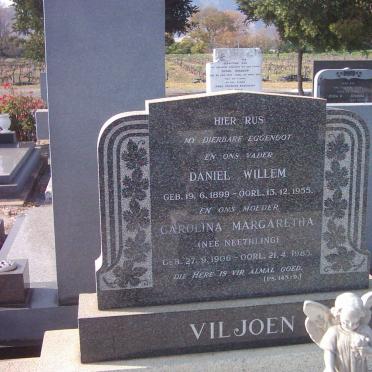 VILJOEN Daniel Willem 1899-1955 &amp; Carolina Margaretha NEETHLING 1906-1985