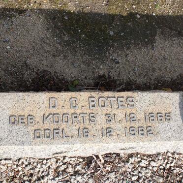 BOTES D.C. nee KOORTS 1865-1962