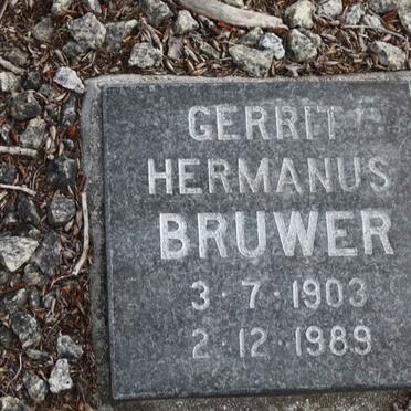 BRUWER Gerrit Hermanus 1903-1989