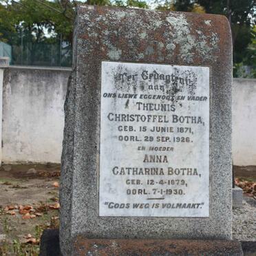BOTHA Theunis Christoffel 1871-1926 &amp; Anna Catharina 1879-1930