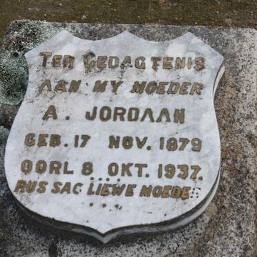 JORDAAN A. 1879-1937