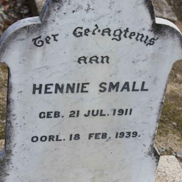 SMALL Hennie 1911-1939