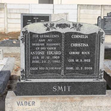 SMIT Antonie Eduard 1909-1962 &amp; Cornelia Christina ROUX 1922-2009