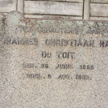 TOIT Johannes Christiaan Rabie, du 1895-1952