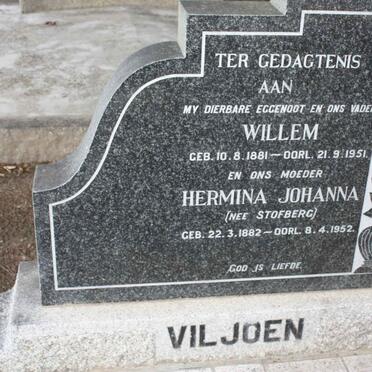 VILJOEN Willem 1881-1951 &amp; Hermina Johanna STOFBERG 1882-1952